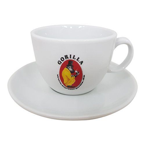 Gorilla Caffe Latte Tasse mit Unterteller