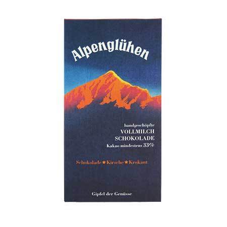 Alpenglühen Vollmilch Schokoladentafel, 100g