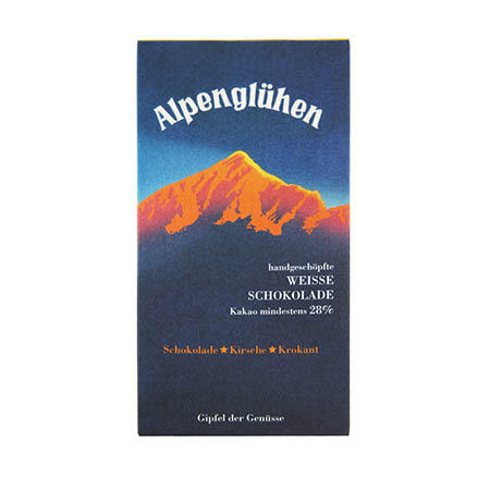Alpenglühen Weiße Schokoladentafel, 100g
