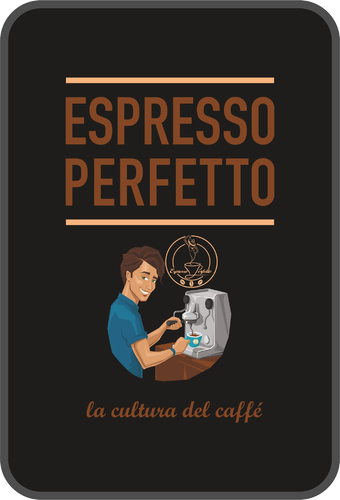 Espresso Perfetto Tablett, schwarz Mann