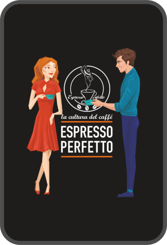 Espresso Perfetto Tablett, schwarz Paar