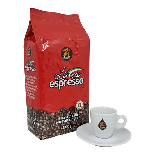 Zicaffe Linea Espresso 1000g + Espressotasse